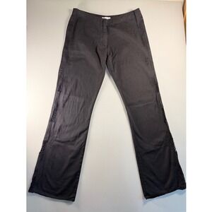 Tamara Catz Black Embroidered Side Cut Out Pineapple Pants Womens 6 Boho Resort